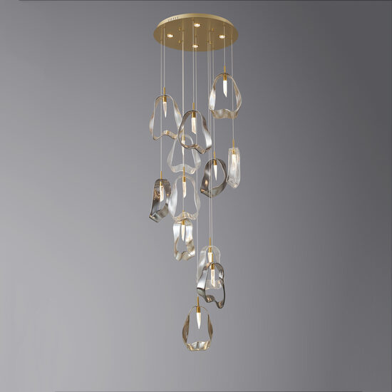 5515/12P Brushed brass Mix glass